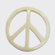 Load image into Gallery viewer, Peace Pendant Round | 30x3mm | White | 1 Bead |