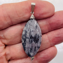 Load image into Gallery viewer, Mookaite Speckled Sterling Silver Marquise Pendant | 2 1/4" Long| Purplish Gray|