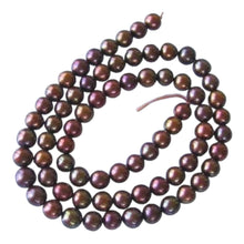 Load image into Gallery viewer, 5-6mm Harvest Berry Cocoa FW Pearls Strand 109938