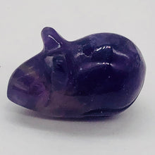 Load image into Gallery viewer, Two Amethyst Carved Mouse Animal Beads | 19x11x11 mm | Purple