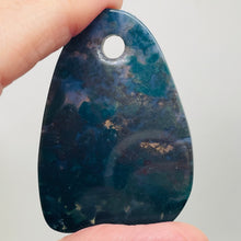 Load image into Gallery viewer, Hand Carved Bloodstone Jasper Bead Pendant Bead | 61x41x6mm | 1 Bead |