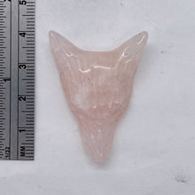 Load image into Gallery viewer, Rose Quartz Carving Wolf Head Pendant Bead | 40x30x10mm | Pink | 1 Bead |