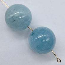 Load image into Gallery viewer, Aquamarine AAA Parcel Round Beads | 16mm | Blue | 2 Beads |