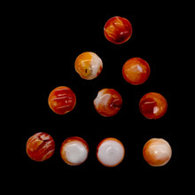 Load image into Gallery viewer, Spiny Oyster Flat Round Bead Parcel | 8x4mm | Orange White | 10 Beads |