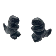 Load image into Gallery viewer, T-Rex Dinosaur 2 Carved Hematite Tyrannosaurus Rex Beads | 21x18x8mm | Graphite