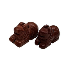 Load image into Gallery viewer, 2 Carved Brecciated Jasper Horse Pony Animal Beads | 20.5x15x10mm | Red/Brown
