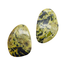 Load image into Gallery viewer, Turquoise Faustite Oval Beads | 41x31 to 37x7mm | Chartreuse, Black | 2 Beads |