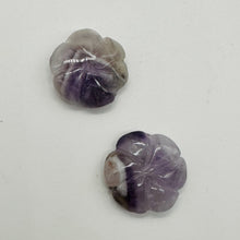 Load image into Gallery viewer, Bloomer 2 Carved Amethyst Rose Flower Beads 009290Aml