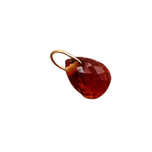 Load image into Gallery viewer, Fiery Orange Sapphire 18K Briolette Bead Pendant | 5x4mm | .7 ct |