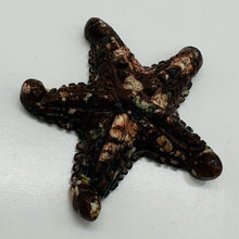 Load image into Gallery viewer, Hand Carved Mica Quartz Starfish Pendant Bead | 60x55x12mm | Red, White, Brown|