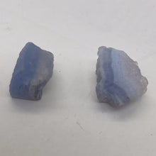 Load image into Gallery viewer, Blue Chalcedony 14g Druzy Nugget Beads | 22x16x11 to 21x19x13mm | Blue| 2 Beads|