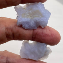Load image into Gallery viewer, Blue Chalcedony 17g Druzy Nugget Beads| 32x20x11 to 30x24x15mm | Blue | 2 Beads|