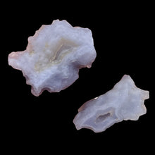 Load image into Gallery viewer, Blue Chalcedony 17g Druzy Nugget Beads| 32x20x11 to 30x24x15mm | Blue | 2 Beads|