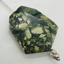 Load image into Gallery viewer, Designer Rainforest Jasper Rhyolite Pendant Bead 9655F