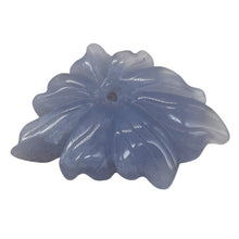 Load image into Gallery viewer, Chalcedony 28ct Hand Carved Flower Bead | 33x25x5mm | Blue | 1 Pendant Bead |