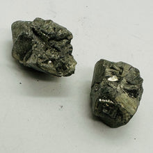 Load image into Gallery viewer, Pyrite Crystal Nugget Beads | 19x16x13 to 19x14x14mm | Silver Gold | 2 Beads |