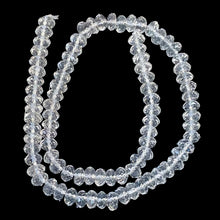 Load image into Gallery viewer, Quartz Clear Faceted Rock Crystal Rondelle Strand | 8x5mm | Clear | 90 Beads |