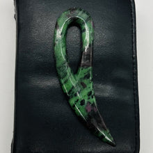 Load image into Gallery viewer, Ruby Zoisite Comma Bead | 94x28x6mm | Green Red | 1 Pendant Bead |