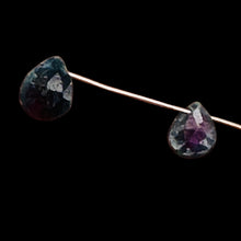 Load image into Gallery viewer, Ruby Zoisite Exquisite Flat Pear Briolette Beads | 7x5x3mm| Green, Red| 2 Beads|