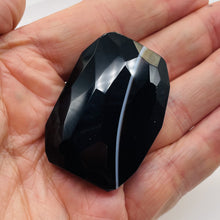 Load image into Gallery viewer, Onyx Flat Faceted Rectangular Pendant Bead | 50x48x14mm | Black White | 1 Bead |