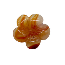 Load image into Gallery viewer, Plumeria! Carved Carnelian Hawaiian Flower Bead | Orange | 25x6mm | 1 Bead |