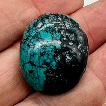 Load image into Gallery viewer, Turquoise Natural Focal 16g Nugget Bead | 30x26x16mm | Blue, Black | 1 Bead |