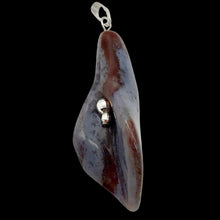 Load image into Gallery viewer, Lily! Fancy Jasper Carved Flower Sterling Silver Pendant | 2" Long | Purple |