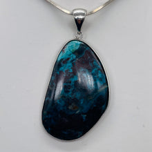Load image into Gallery viewer, Chrysocolla Sterling Silver Oval Pendant| 2 1/2" Long | Blue, Green | 1 Pendant|