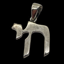 Load image into Gallery viewer, Chai Sterling Silver Alphabet Charm Pendant | 1" Long | Silver | 1 Charm |