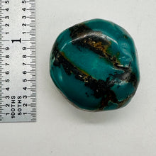 Load image into Gallery viewer, Turquoise Natural Focal 18g Nugget Bead | 28x26x17mm | Blue, Black | 1 Bead |
