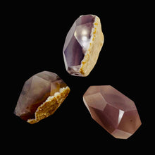 Load image into Gallery viewer, Chrysocolla Agate Faceted Free Form 3 Beads| 35x18 to 34x11mm | Lavender Clear |