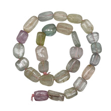 Load image into Gallery viewer, Kunzite 57G Flat Nugget Bead Strand| 20x10x5 to 12x11x5mm | Pink, Green, Clear |