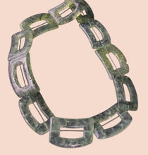 Load image into Gallery viewer, Picture Frame Green Prehnite Buckle Bead Strand 110461