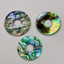 Load image into Gallery viewer, Dramatic Natural Rainbow Abalone 35mm Pi Circle! 3150C