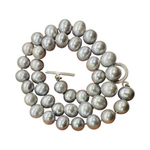 Load image into Gallery viewer, 11mm Natural Platinum Freshwater Pearl 19 inch Necklace 9810