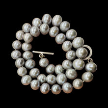 Load image into Gallery viewer, 11mm Natural Platinum Freshwater Pearl 19 inch Necklace 9810