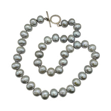 Load image into Gallery viewer, 11mm Natural Platinum Freshwater Pearl 19 inch Necklace 9810