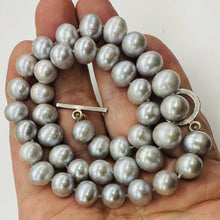 Load image into Gallery viewer, 11mm Natural Platinum Freshwater Pearl 19 inch Necklace 9810