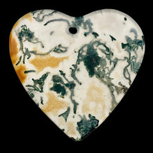 Load image into Gallery viewer, Limbcast Agate Heart Bead | 29x30x2mm | Yellow/Green/Clear | Heart | 1 Bead |