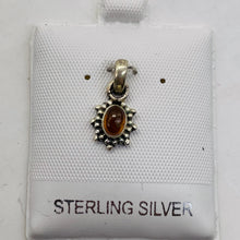 Load image into Gallery viewer, Amber Sterling Silver Bezel Set Pendant | 1/2" Long | Amber | 1 Pendant |