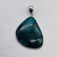 Load image into Gallery viewer, Natural Chrysocolla Sterling Silver Pendant | Blue, Dark Green | 2" Long |