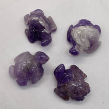 Load image into Gallery viewer, Majestic 2 Carved Amethyst Sea Turtle Animal Beads