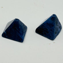 Load image into Gallery viewer, 2 Hand Carved Sodalite Pyramid Beads 9289SO