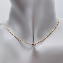 Load image into Gallery viewer, Italian! 10K Gold Reversible Open Link Chain 16" 10019B
