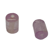 Load image into Gallery viewer, Kunzite Premium Hexagon Tube Beads | Pink | 8x12mm | 2 Beads |