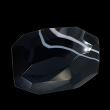 Load image into Gallery viewer, Onyx Flat Faceted RectangularPendant Bead | 50x48x14mm | Black White | 1 Bead |