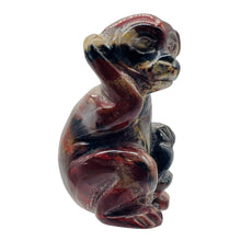 Load image into Gallery viewer, Hand-Carved Sitting Monkey | 1 Figurine | 40x22x21mm | Red Brown