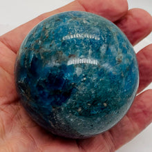Load image into Gallery viewer, Apatite 435g Meditation Sphere | 2.63" | 66mm | Blue, White | 1 Display Specimen