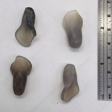Load image into Gallery viewer, Chalcedony Carved Lily Flower Beads| 33x16x10 to 26x13x8mm | Lignt Lavender | 4|