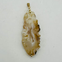 Load image into Gallery viewer, Druzy Agate Slice Designer 14kgf Pendant | 2 1/4" Long | Druzy Agate Crystal |